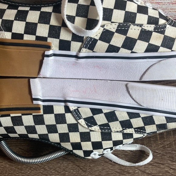 VANS Black Off-White Checkerboard Squares Gum Block Low Shoes Men's 13 - Picture 7 of 10